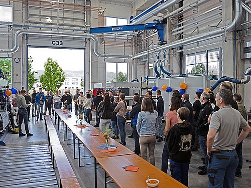 Opening of Building C with guests and a keynote speaker